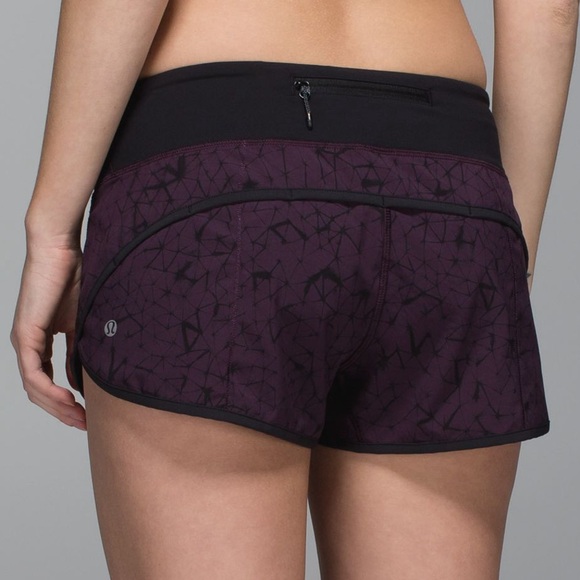 lululemon athletica Pants - Lululemon Run: Speed Short 4-way Stretch Star Crushed Black Cherry Black Size 4